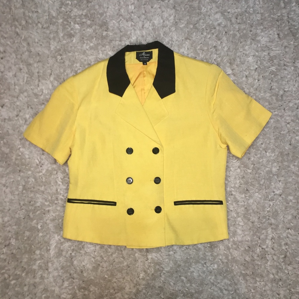 Yellow Alanni women’s blazer plus size